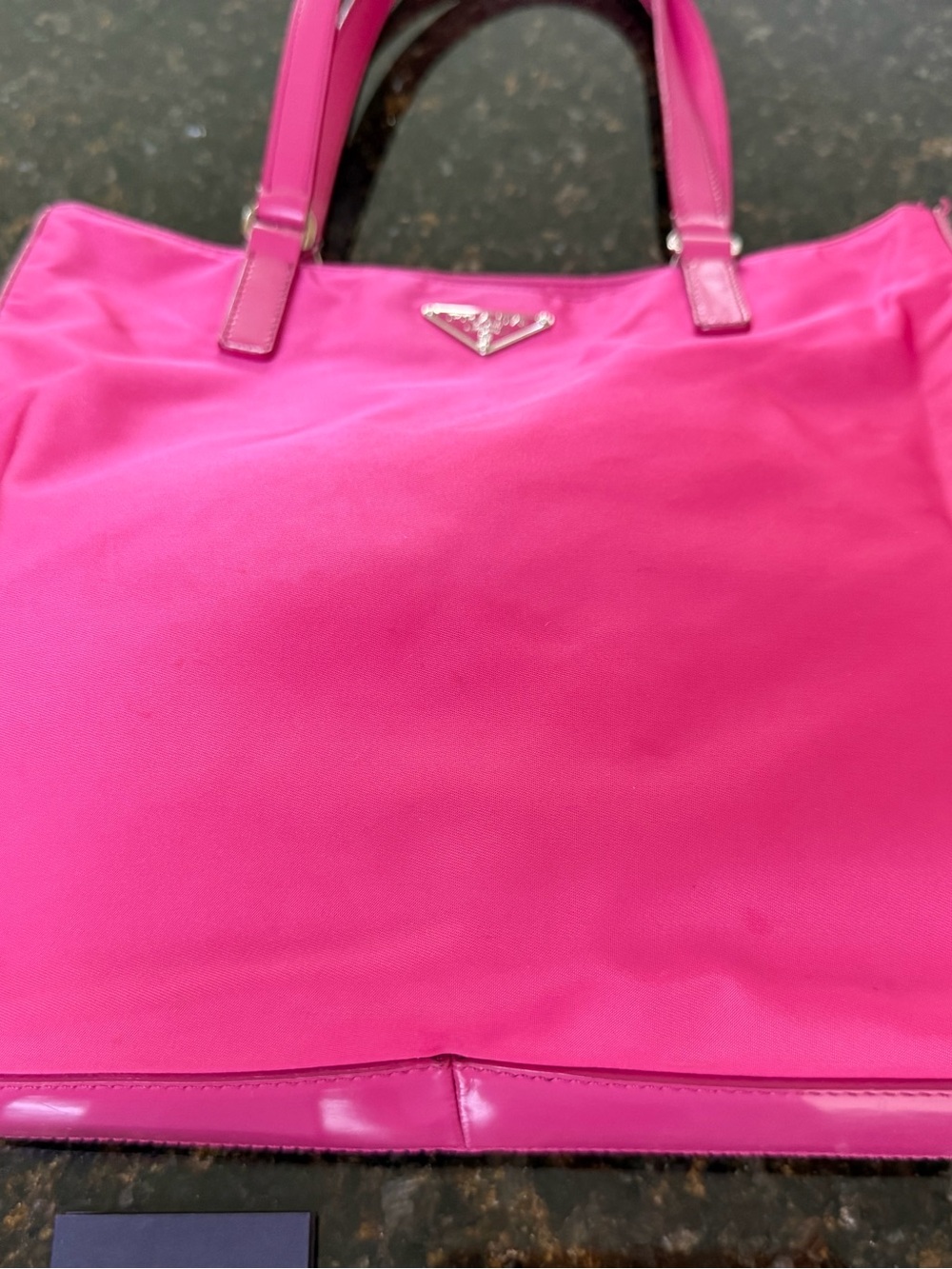 Prada Magenta Nylon Tote with Leather Handles - Picture 8 of 15